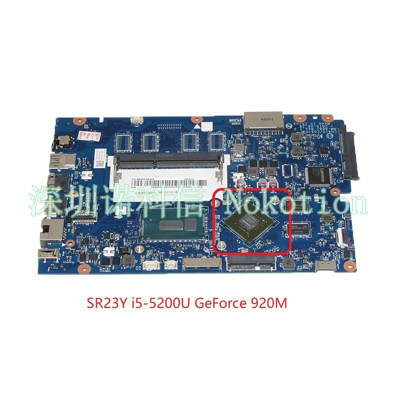 NOKOTION CG410 CG510 NM-A681 для lenovo ideapad 100-15IBD материнская плата для ноутбука SR23Y i5-5200U GeForce 920 м