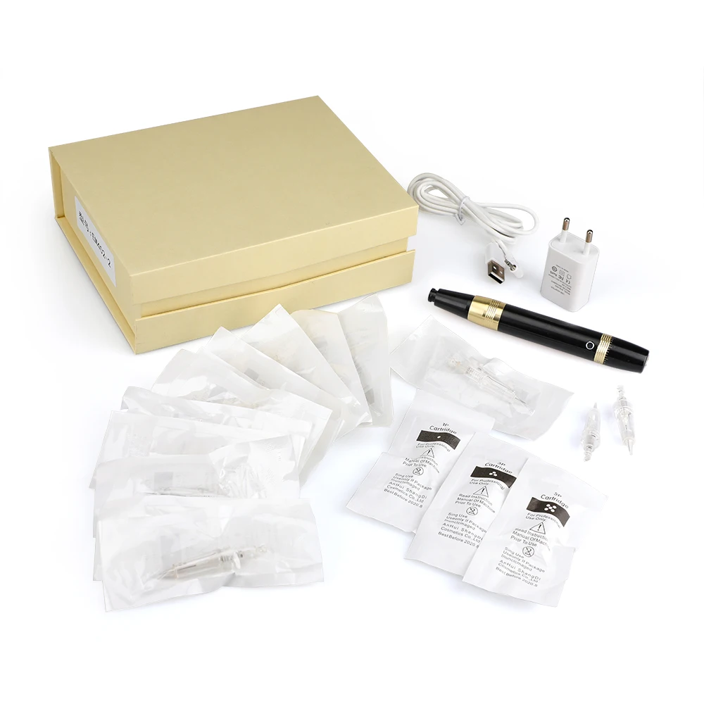 

SolongTattoo Permanent Makeup Machine Pen Eyebrow Lip Eyeline Rotary Machine 5w Motor with Needle Cartridges EM401