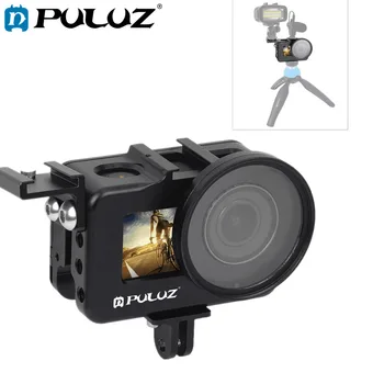 

PULUZ Housing Shell CNC Aluminum Alloy Protective Cage&52mm UV Lens&Cold-shoe Base &Base Adapter for DJI Osmo Action Accessories