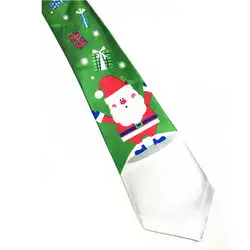 1 шт. рождественские украшения Для мужчин модные Санта Клаус Лось галстук с принтом вечерние декор для костюма