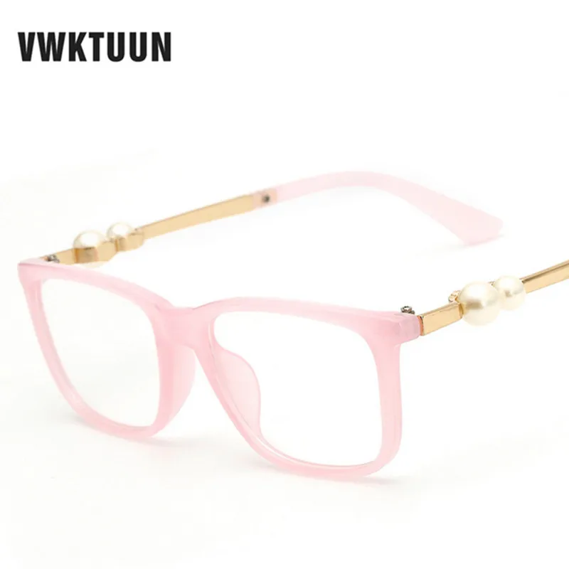 VWKTUUN Eyeglasses Women Eye glasses Frame Men Spectacle Frame Glasses Myopia Pearl Eyeglasses Frames Women s