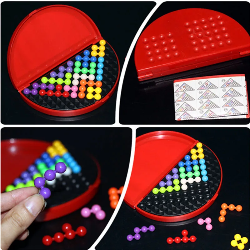 

Three-dimensional color beads jigsaw puzzle board game puzzle thinking game 180 off intelligence children creative toys