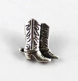 

FREE SHIPPING 60pcs Tibetan silver metal cowboy boot button beads A15357