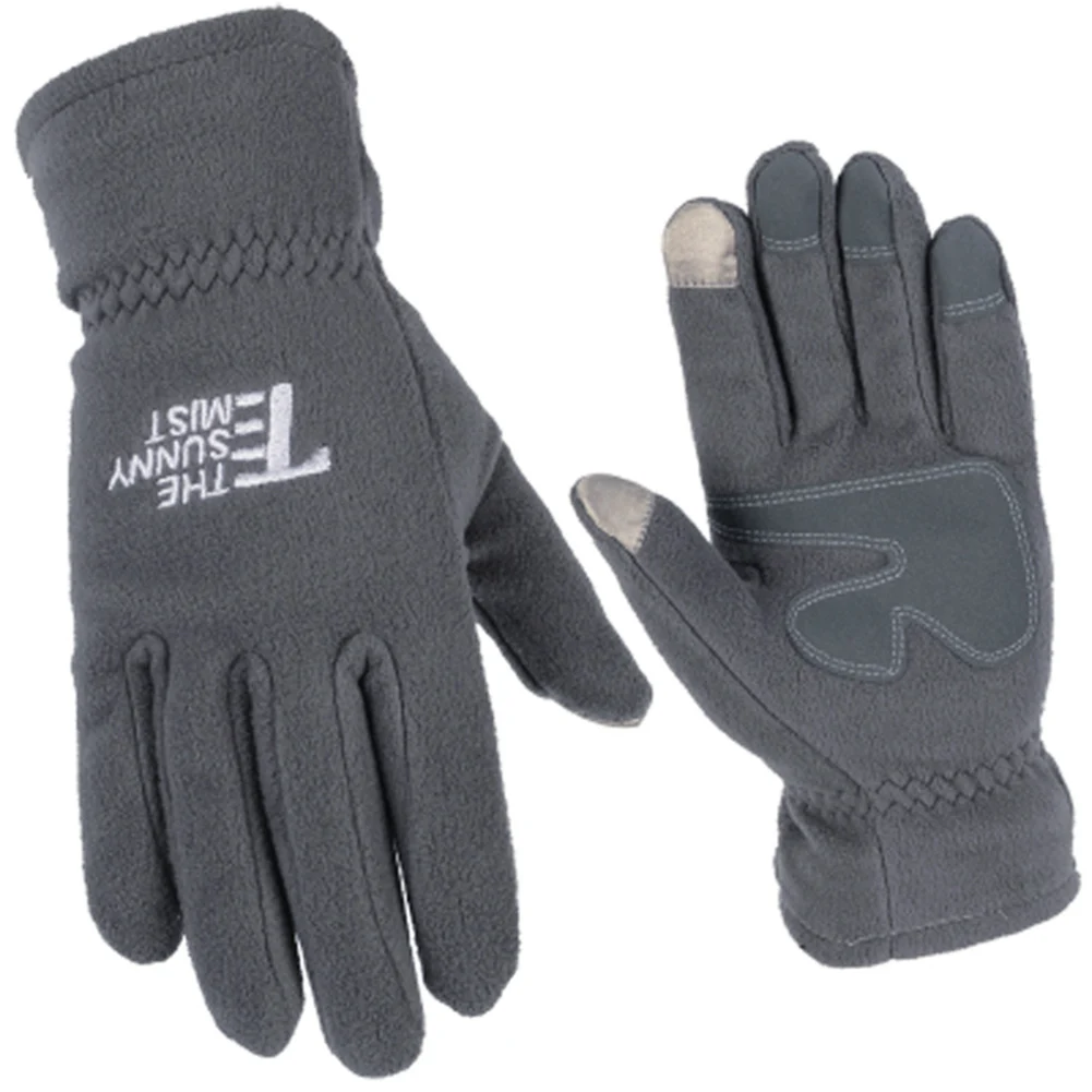 Теплые флисовые перчатки с сенсорным экраном для мужчин и женщин, сезон осень-зима, для спорта на открытом воздухе, велоспорта, альпинизма, вождения, катания на лыжах
