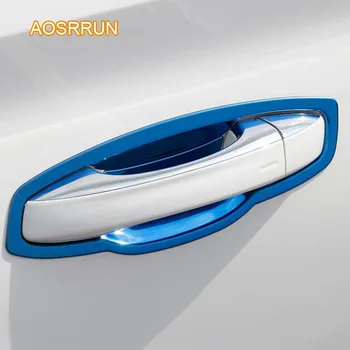 

Stainless steel car door handle door bowl patch outer door bowl protection sticker cover Car accessories FOR Skoda Kodiaq Karoq