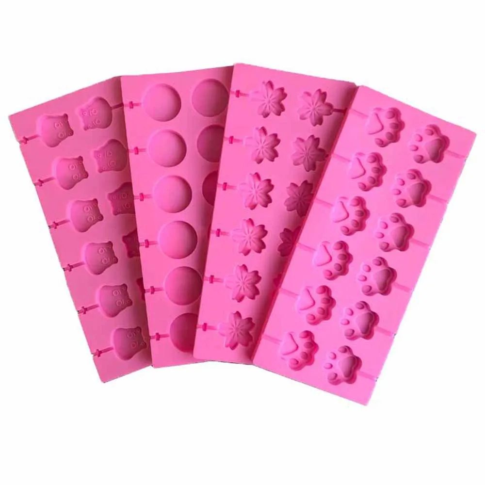 

1 piece Silicone form for Lollipop Candy Cake baking mold Chocolate Cake Decorating Pastry Mould silicone lollipops mold round