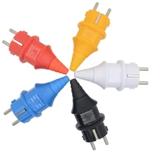 16A 250 в Европейский водостойкий IP44 Schuko круглый 2Pin Электрический мощность штекер Rewireable выходной адаптер Удлинительный соединитель