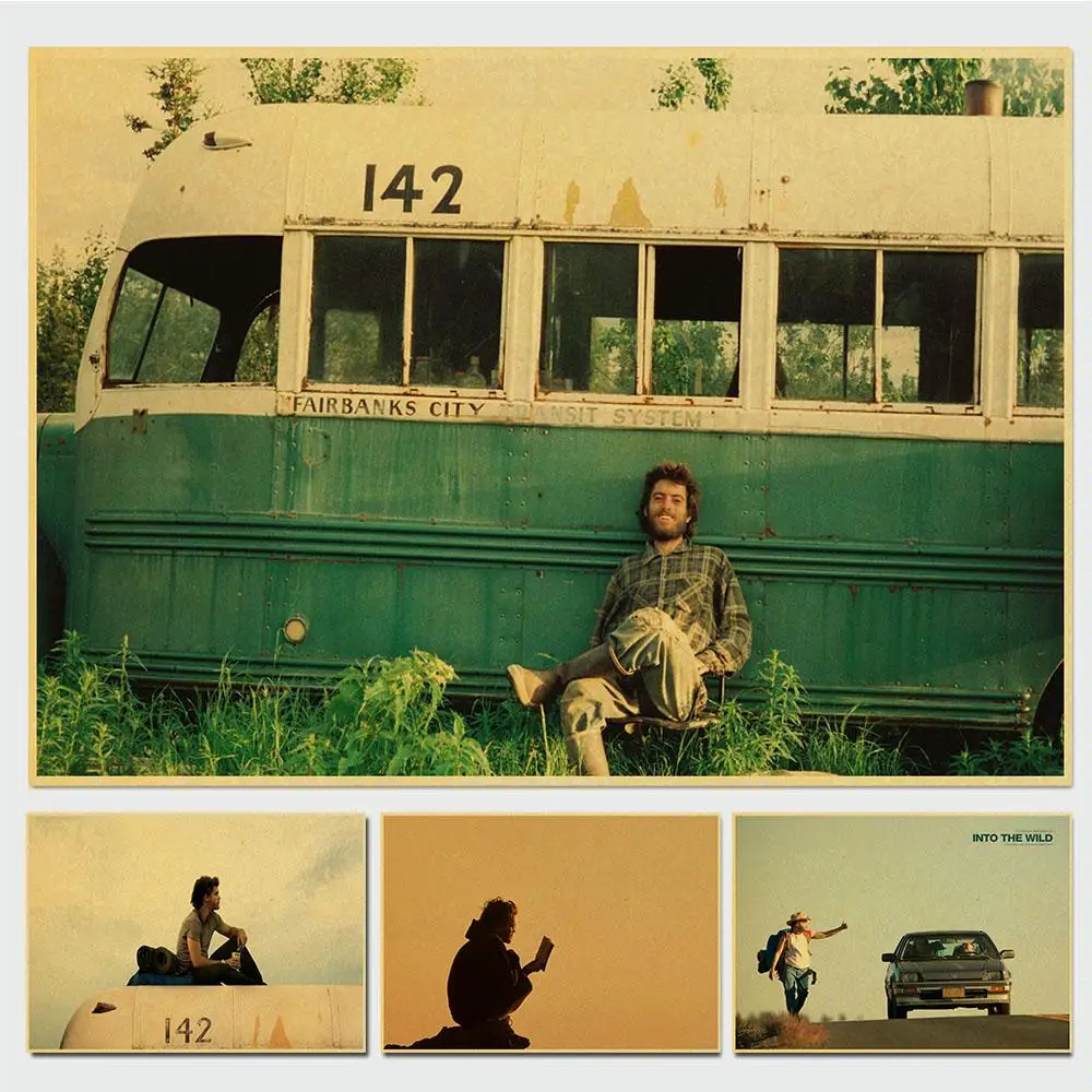 

Into the Wild high quality Retro Poster Vintage poster Wall Decor For Home Bar Cafe Interior Decorative Painting