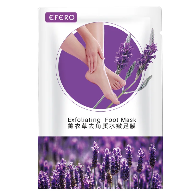 Efero Lavender Essence Foot Mask Detox foot patch Baby Feet Mask Exfoliating Socks for Pedicure Socks Foot Cream for Heels TSLM1