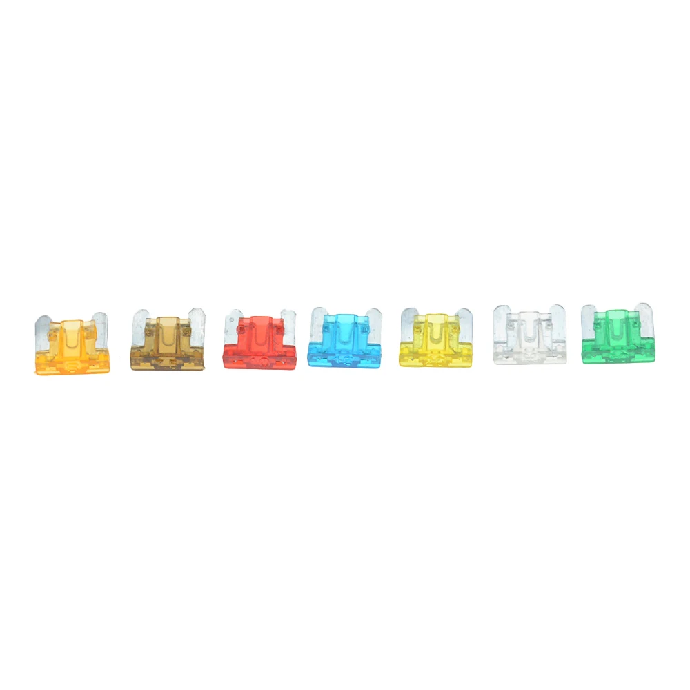 50pcs Car Truck Micro Blade Fuses 5A 7.5A 10A 15A 20A 25A 30A AMP Plastic Box Assortment Clip Car Fuses Kit