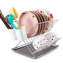 Стойка для посуды сушилка 304 посуда из нержавеющей стали кухонная утварь для хранения столовой посуды чаша палочки для еды стойки для проветривания Lu52910