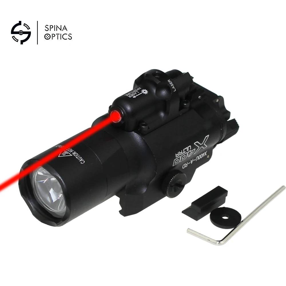 Vermelho para Pistola de Caça Luz com Mira Hungting Lanterna Tática Luz Arma Laser Rifle sf X400 X400u Led 5 Phones & Accessories