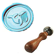 MDLG Старинные Большой Кит Индивидуальный Логотип Свадебные Приглашения Сургучной печати Уплотнительная Штамп Палисандр Ручки Набор