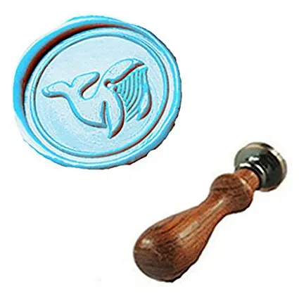 MDLG Vintage Big Whale Custom Picture Logo Wedding Invitation Wax Seal Sealing Stamp Rosewood Handle Set | Дом и сад