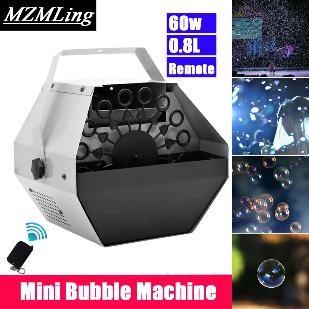 

60w 0.8L Mini Bubble Machine Wireless Remote/Panel Control Professional DJ /Bar /Party /Show /Stage Machine