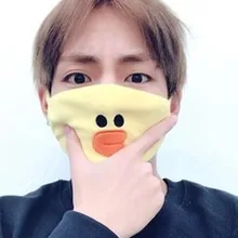 Новая Kpop маска для мальчиков, Цыпленок Салли, коричневый медведь, Пыленепроницаемая теплая маска для лица, заглушенный респиратор, хлопок