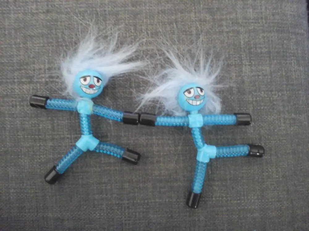 6 Colors Fuzzy Hairy Stickman Fridge Q Man Man Kids