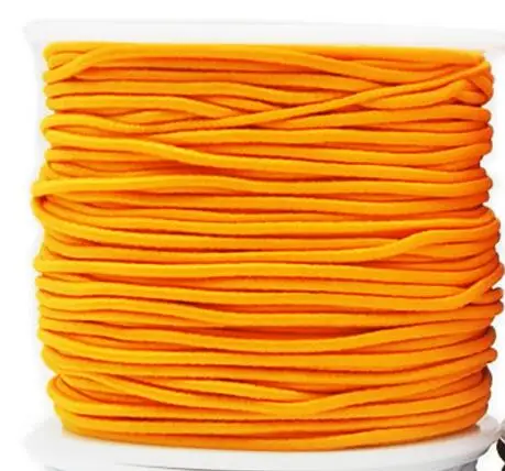 20 м/лот, диаметр 1 мм, 1,5 м, эластичный шнур для бисероплетения браслета, нейлоновая прочная и эластичная веревка, веревка для рукоделия, для изготовления ювелирных изделий - Цвет: Цвет: желтый