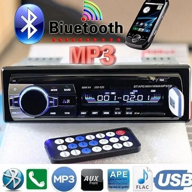 Cheap Car Radio Bluetooth JSD - 520 In-dash 1 Din 12v Autoradio Tuner Audio Stereo Fm MP3 Players Usb/sd Mmc Usb Charger Iso 12 Pin Cheap Car Radio Bluetooth JSD - 520 In-dash 1 Din 12v Autoradio Tuner Audio Stereo Fm MP3 Players Usb/sd Mmc Usb Charger Iso 12 Pin