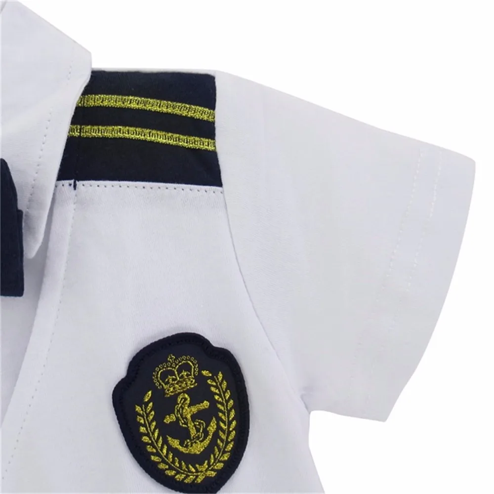 Bebé niños capitán traje de mameluco con sombrero bebé recién nacido Halloween Cosplay traje de niño capitán mono Ropa de Bebe Bebé niños capitán traje de mameluco con sombrero bebé recién nacido Halloween Cosplay traje de niño capitán mono Ropa de Bebe