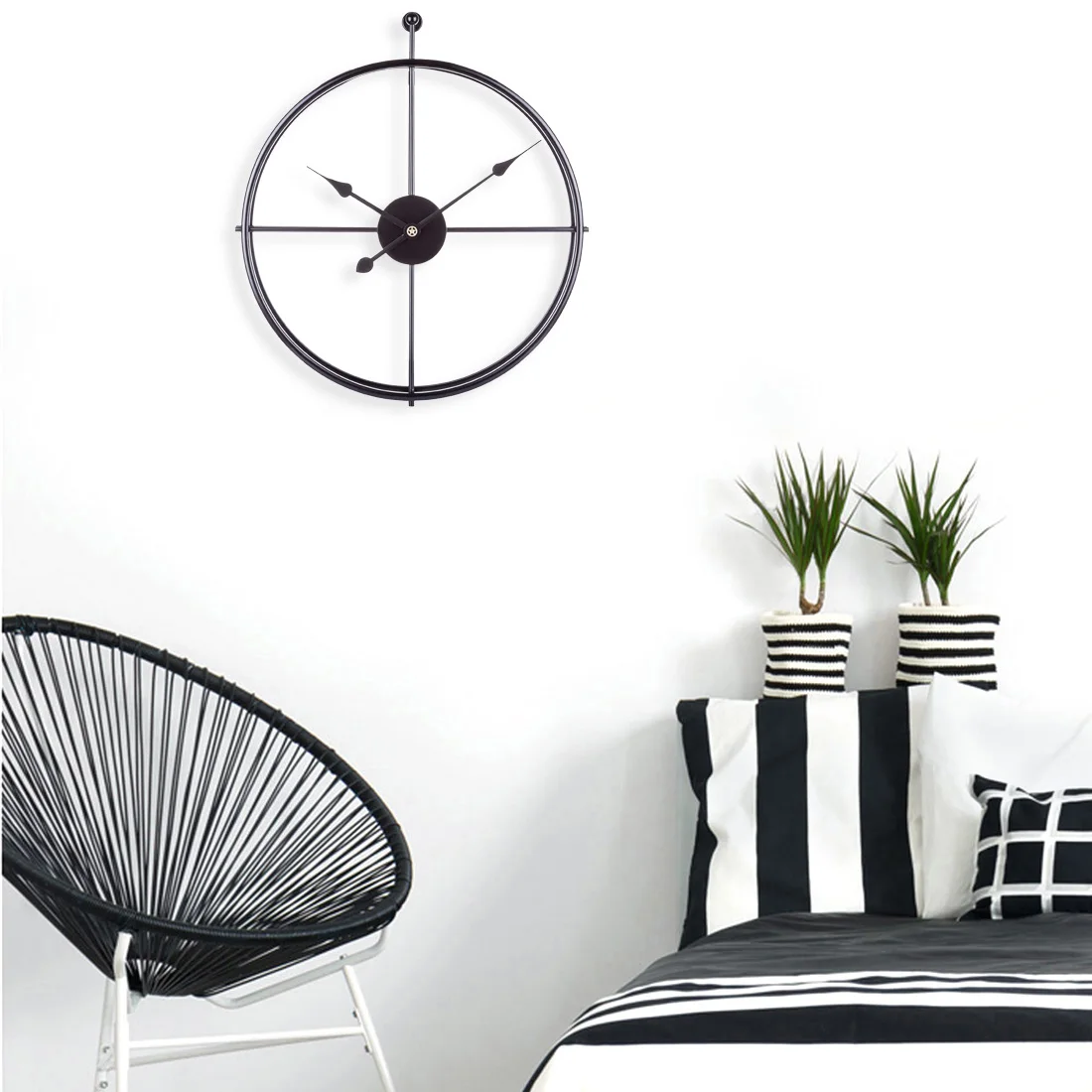 High Quality 52cm Iron Retro European Wall Clock Modern Minimalist Home Office Clock Mute Fashion Decorative Quartz Clock