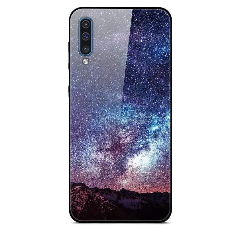 Чехол для Samsung A50 A51 чехол из закаленного стекла с изображением планеты и космоса