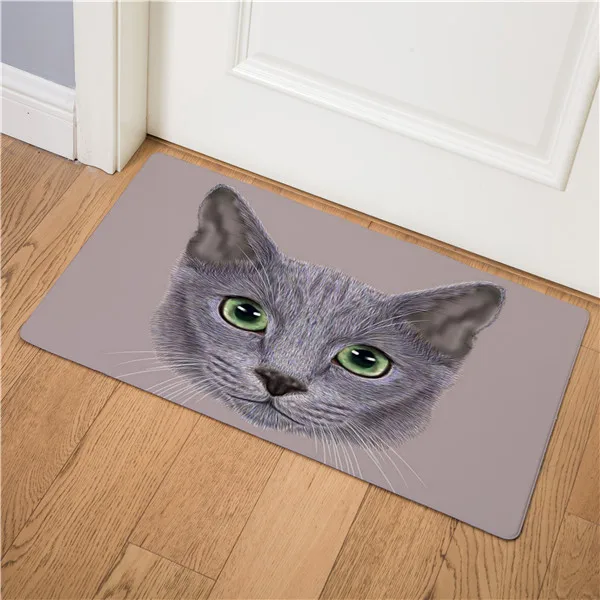 Милый животный Кот передняя дверь коврик для кухни гостиная прихожая вход в ванную комнату Придверный коврик нескользящий коврик 46x75 см - Цвет: 24