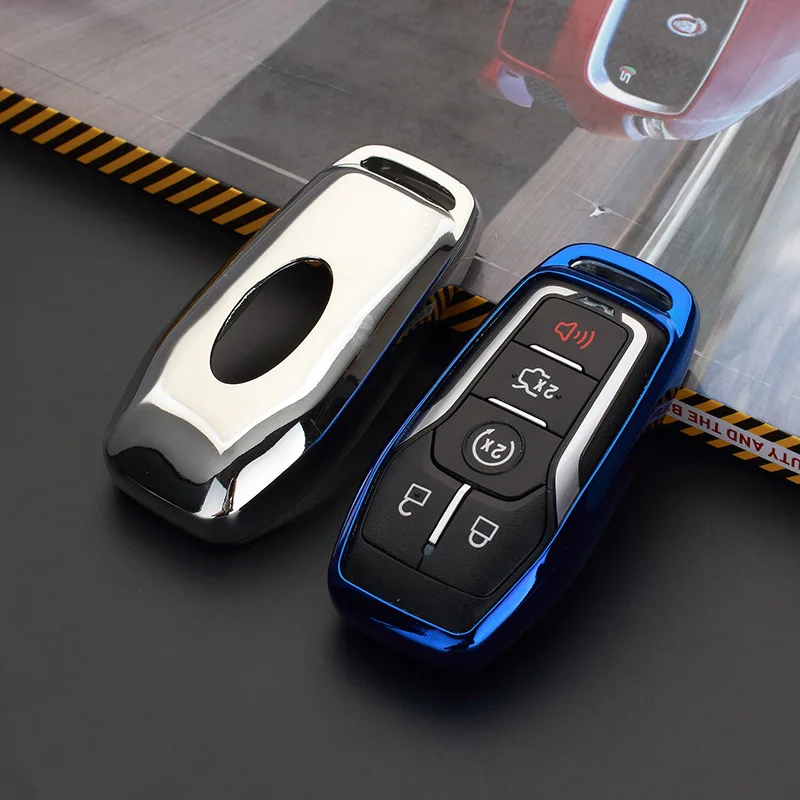 Мягкий чехол для ключа из ТПУ 2015 2016 FORD FUSION MONDEO MUSTANG F 150 LINCOLN EDGE EXPLORER MK 4 button 2018|Футляр