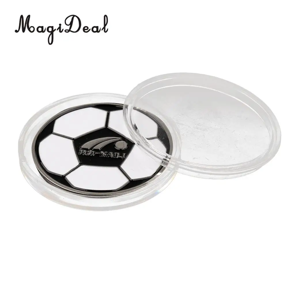 MagiDeal двухсторонний футбольный рефери флип монета бросок монета плюс спортивный рефери металлические свистки с шнурком