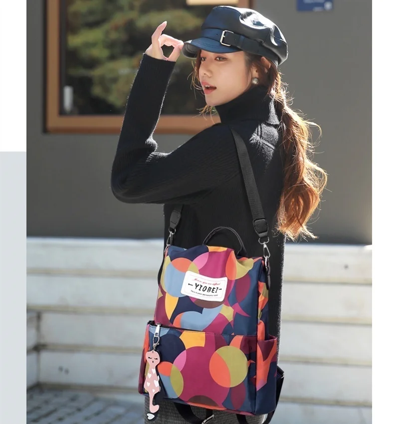 Камуфляжный женский рюкзак, модная многофункциональная сумка через плечо, противоугонная дизайнерская Водонепроницаемая оксфордская Повседневная дорожная сумка, 5 цветов