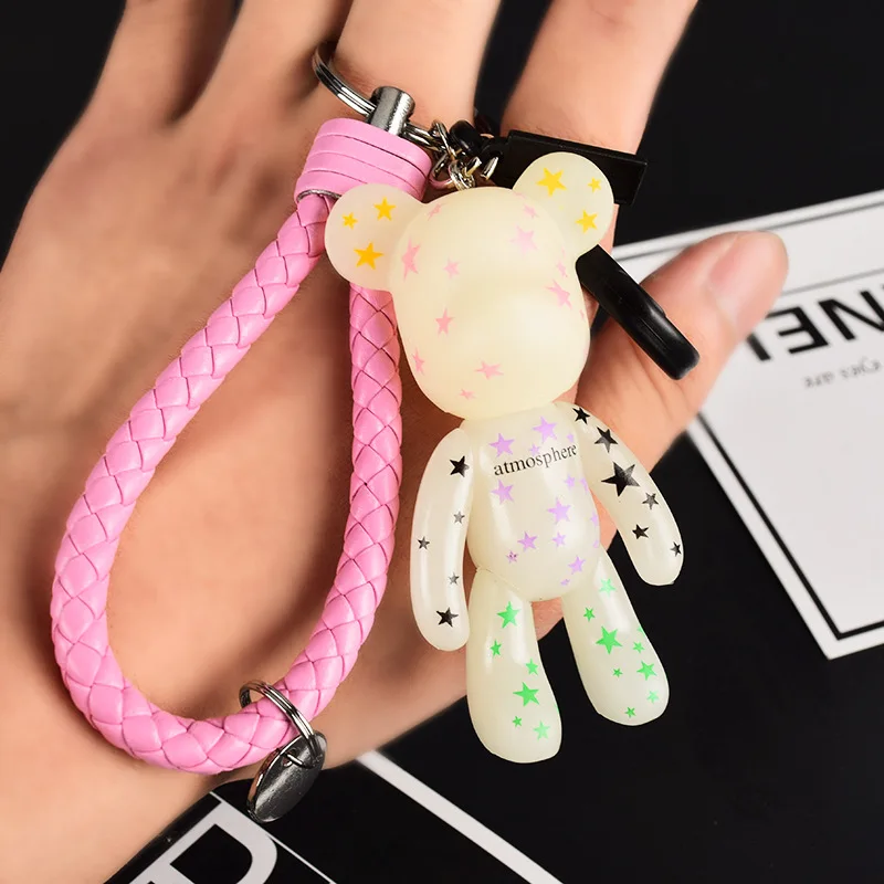 Поп мультяшный персонаж попобе хмурый Медведь Момо пластиковый брелок для ключей сумка орнамент подвеска Детская кукла брелок для ключей
