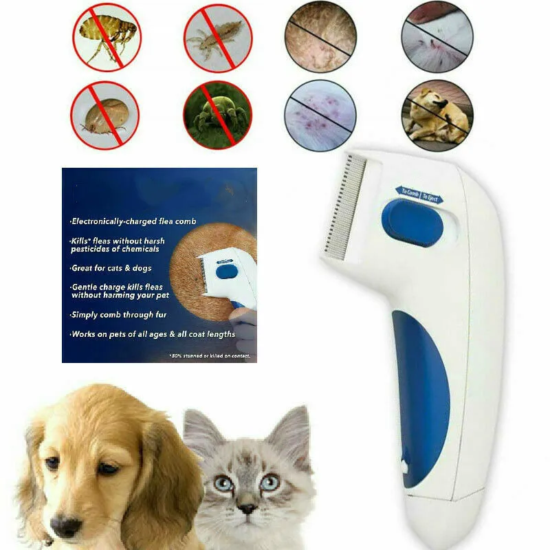 

Electric Terminator Comb Anti Removal Kill Lice Cleaner Electric Head Pet Cat Dog Supplies Puppies Fleas Electronic Lice Comb