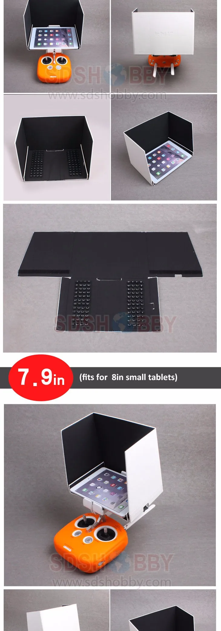 Aerial Photograph 5.5in Smartphone Sunshade 7.9in 9.7in Tablet Sunshade Sun Hood For DJI Inspire 1 DJI Phantom 4/3/2