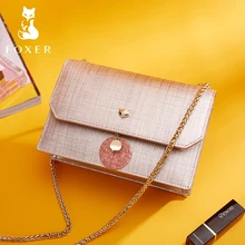 FOXER Fashion Women Chain Crossbody Bags Luxury Messenger Bags Women Leather Crossbody Bag & Lady Shoulder Bags Purse for Female foxer brand 2018 women s leather bag fashion crossbody bags for women chain bags girl shoulder bag gift for valentine s day