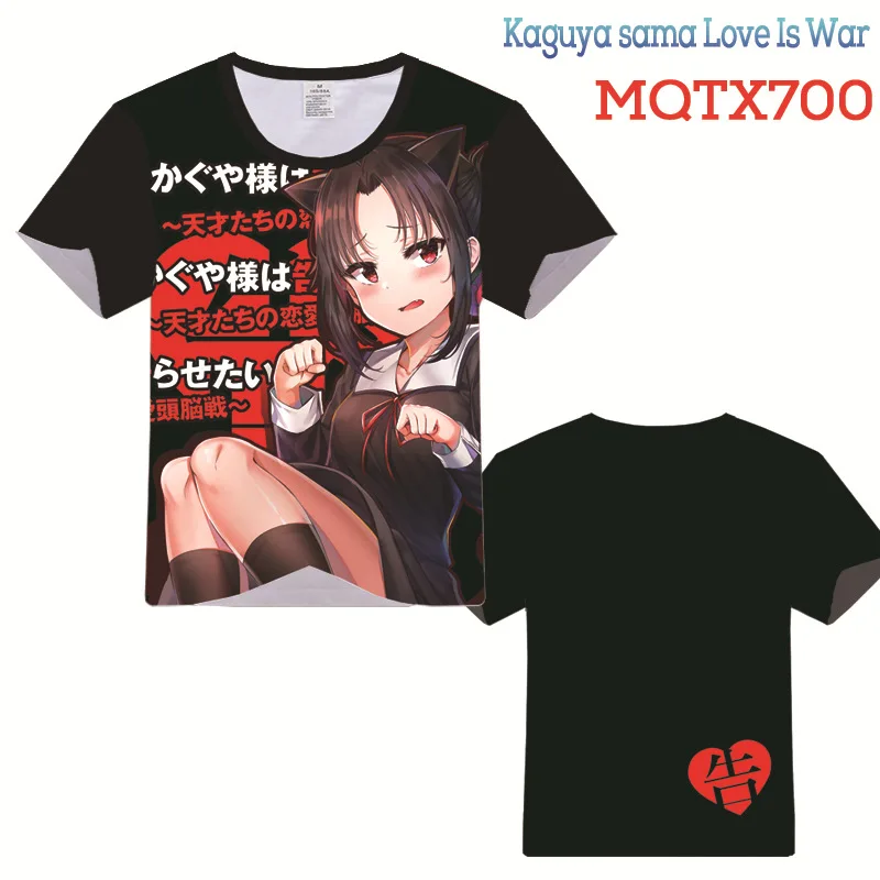 Cosroad Anime Kaguya-sama Love Is War Kaguya Shinomiya Chika Fujiwara Cosplay T-shirt Men Women Summer Daily T Shirt 1 (3)