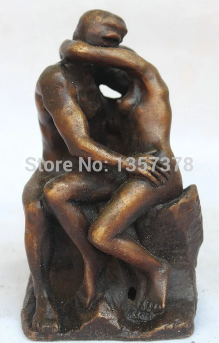 

shitou 00598 6" Chinese Purple Bronze wedding lovers marry man and wife Statue Sculpture discount 30% (C0324)