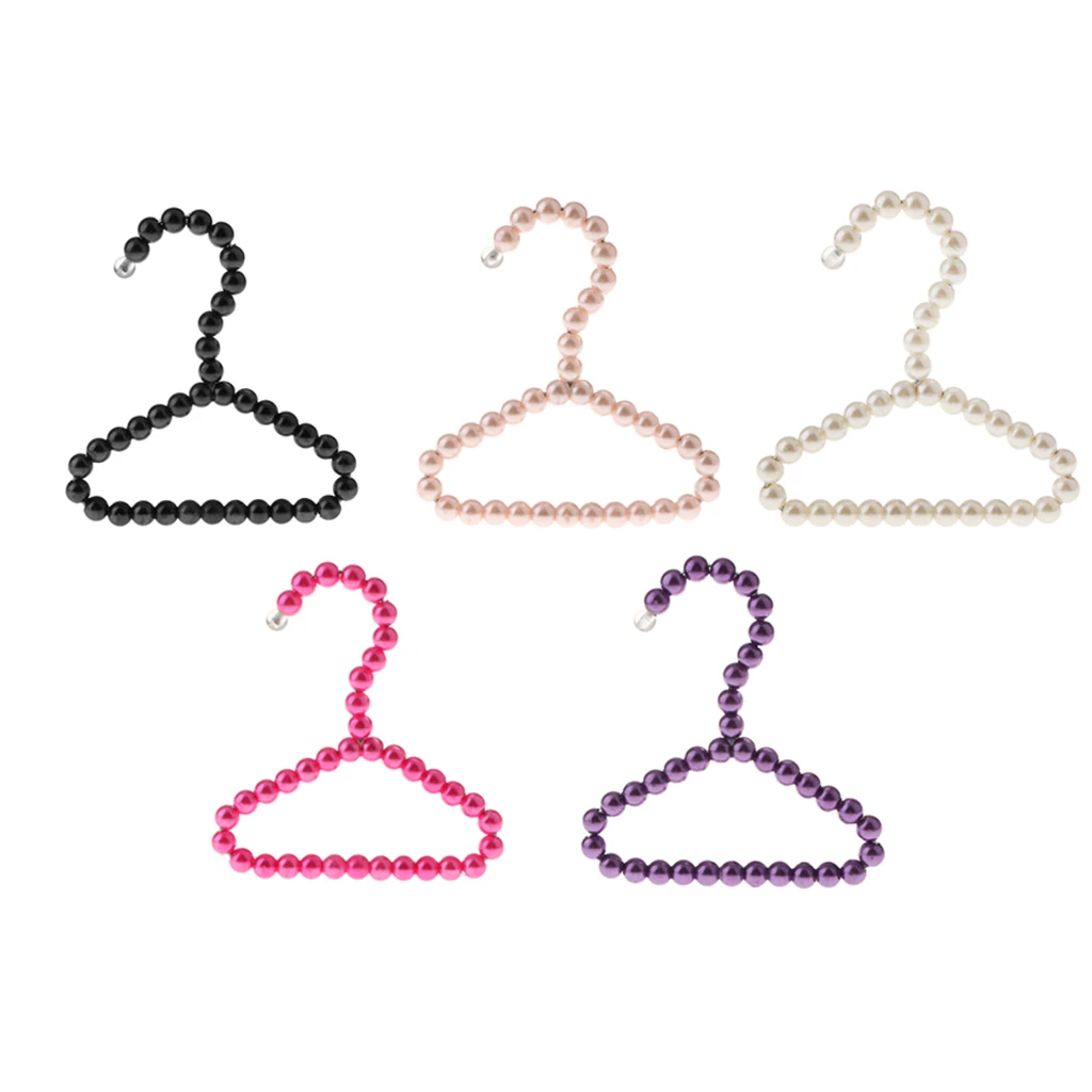Anti-Rust Beaded Metal Clothing Clothes Hanger Coat Trouser Dress Pants Hook Holder for Kids Children Pets Bedroom Decor