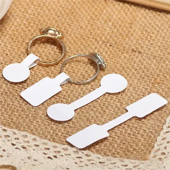 

100pcs/bag Blank Price Tags Necklace Ring Jewelry Labels Paper Stickers Retail Store