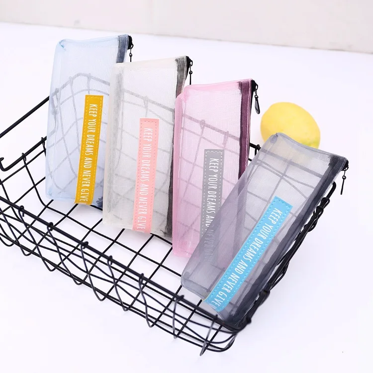 

1 Pcs Simple Pencil Case Strip lucency Gift Estuches School Pencil Box Pencilcase Pencil Bag School Supplies Stationery