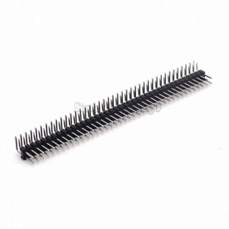 

10PCS Spacing of 2.54 MM Double Row Curved Needle Strip Pin Header 2 * 40 pin