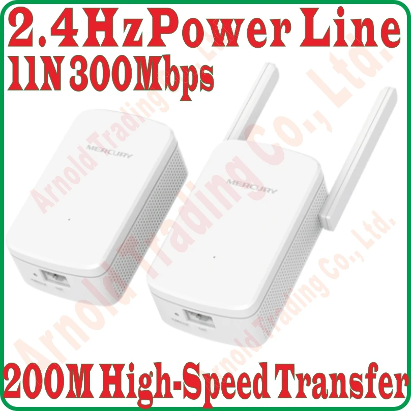 2.4GHz 300Mbps WiFi 200Mbps Power Line KIT Wireless PowerLine Adapter for Fast Network Extender WiFi Hotspot 11N WiFi Extender