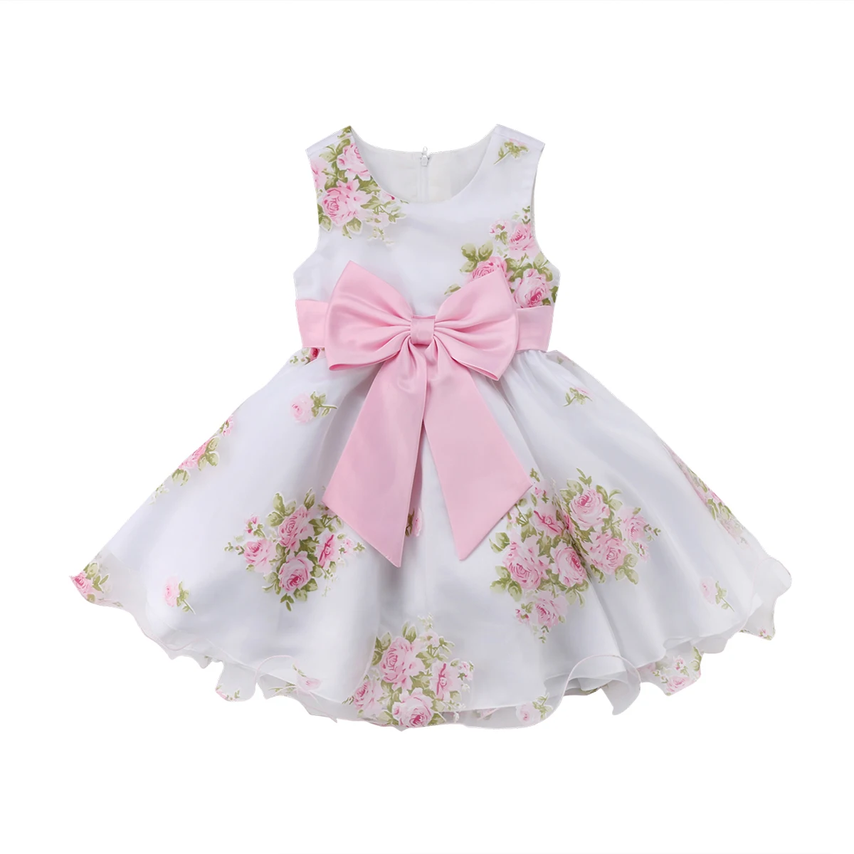 Toddler Kids Baby Girls Sleeveless Bowknot Princess Party Tutu Dresses Sundress