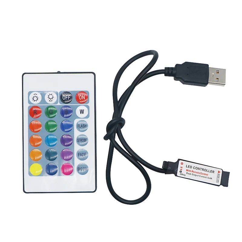 SZYOUMY 24 44 Ключ USB RGB светодио дный контроллер 5 В ИК-пульт RGB светодио дный диммер USB Интерфейс 4 Pin применить до 2835 5050 3528 RGB полосы света