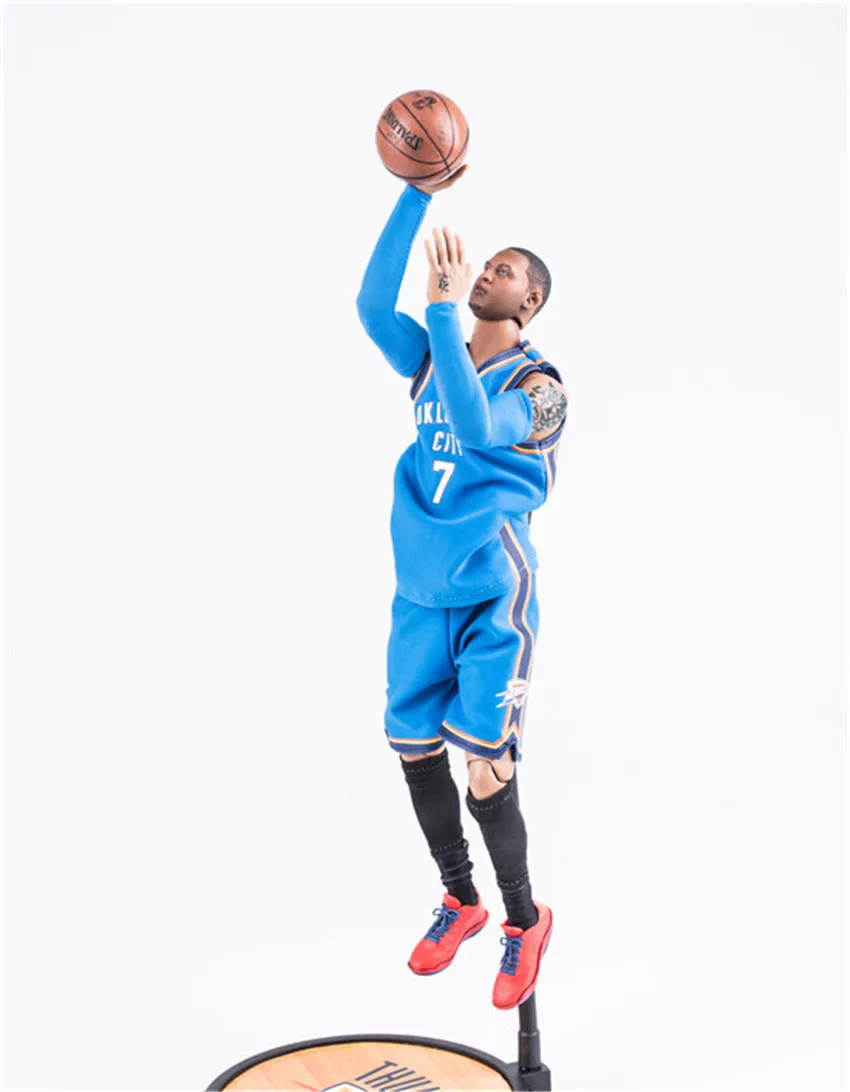 

1/6 Basketball Star player Carmelo Anthony No. 07 Action Figure Model, blue dressing