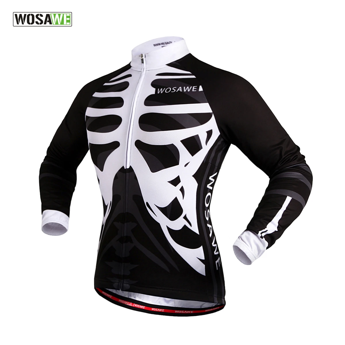 

WOSAWE Skeleton Sublimation Printing Cycling Jersey Wear 3 style Polyester Cycling Clothing Summer Men Quick Dry Bicycle Jerseys