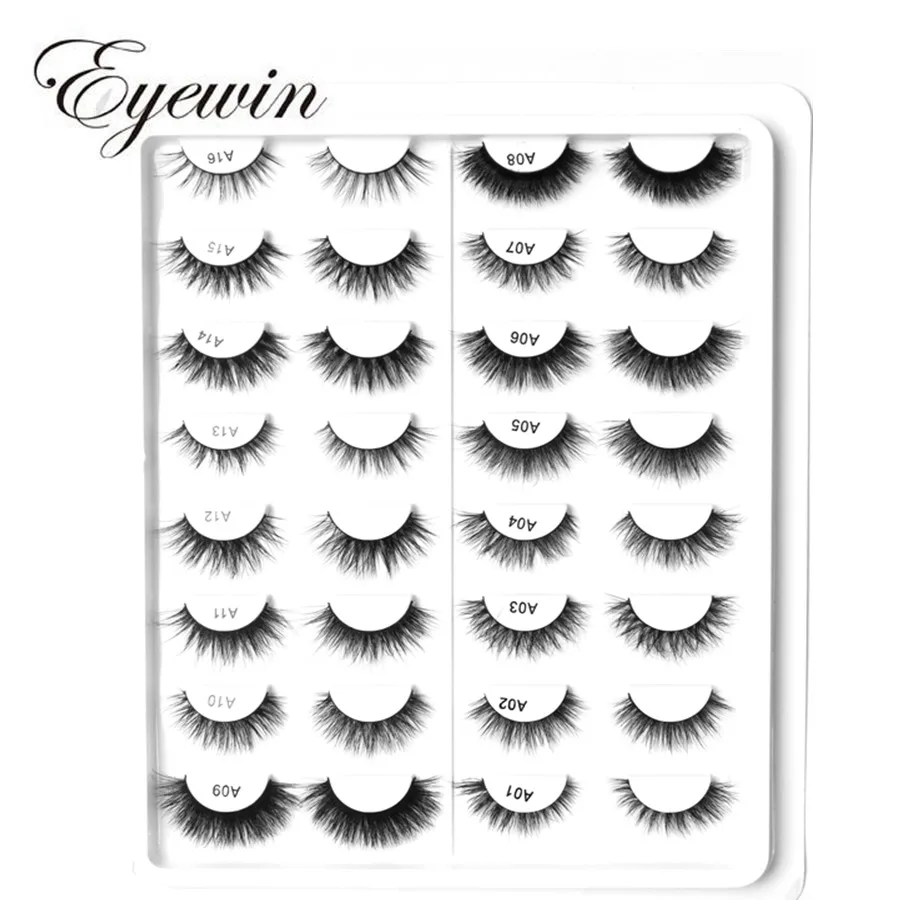 

Eyewin 1 pair false eyelashes fake lash long makeup 3d mink lashes eyelash 100% real mink fur eyelashes for beauty professional