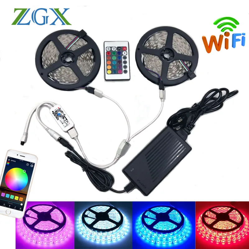 Светодиодная ленсветильник ZGX с Wi Fi неоновая Водонепроницаемая RGB лампа диодами