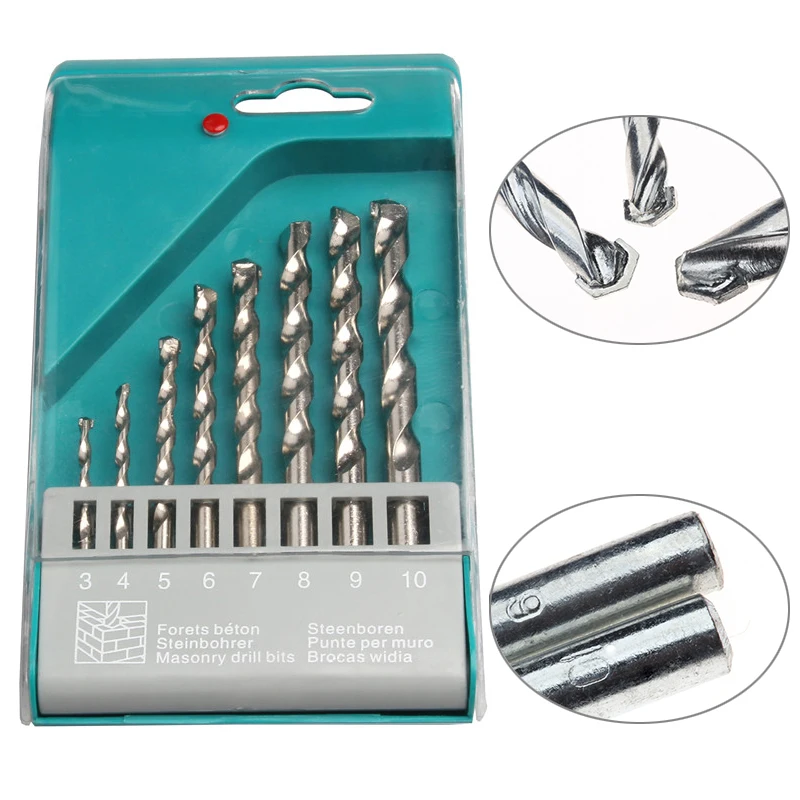 

ZENHOSIT 8pcs High Speed Steel Drill Bit Set Tool Metric Twist Drill Bit Set 3-10mm For Metalworking Woodworking Drilling Tools