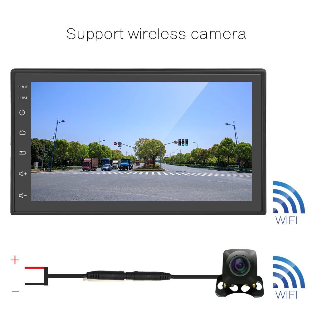 Цена Hikity 2 din Android автомобильный мультимедийный аудио MP5 плеер font b gps b font навигация 7 дюймов Bluetooth FM wifi AUX авто радио Поддержка wifi камера