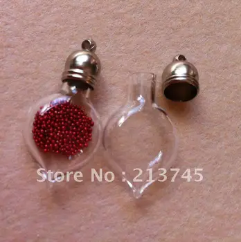 

100pcs Rice Vial Pendant DIY Neckalce/Key Chain Pedants Finding (mini/glass/charm/ rice/ bottle/miniature/vials